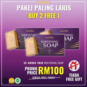 3x Amora Skin Whitening Soap